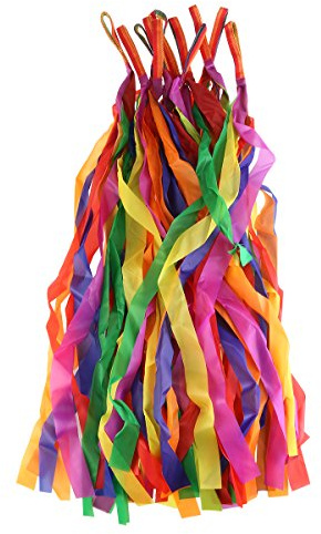 BESTOYARD Regenbogen Band Jongliertücher Band Gymnastikband Tanz Rainbow 12St
