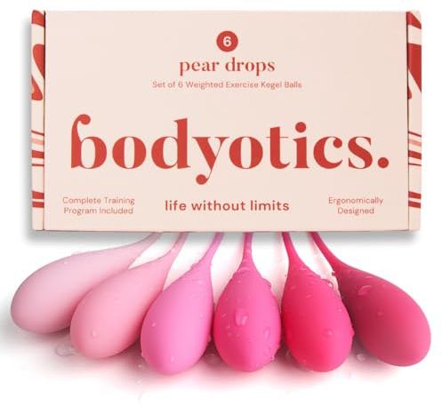 Bodyotics Beckenbodentrainer für Frau - Komplettes Kegel-Trainings-Set - 6-teiliges Set für Einsteigerinnen