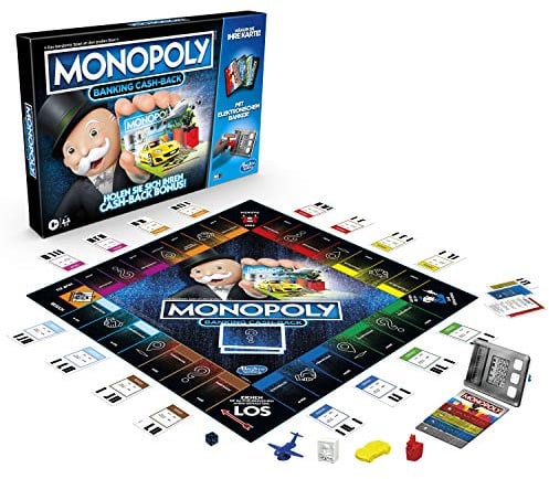 Monopoly Banking Cash-Back, die elektronische Version des beliebten, klassischen Spiels, elektronischer Punktestand und noch mehr Technologie, für die Familie