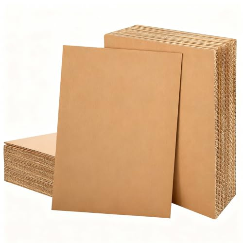 20 Stück Wellpappe A3 Dicke Pappe Zum Basteln Cardboard Braun Kraftpapier für DIY Handwerk Malen und Kunsthandwerk Mehrzweck Kreativität Bastelkarton a3 Karton 2mm Dicke Pappe Groß(42x30cm)