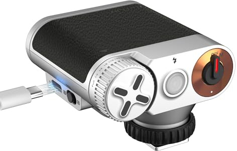 VILTROX Retro Kamerablitz für Kamera, Mini Kamerablitz Blitz GN12, 800mAh Akku, 24W/s Vollleistung, 0,1-1,5s Ladezeit, S1/S2 optische Steuerung für Sony Fujifilm Canon Nikon Olympus (Z1)
