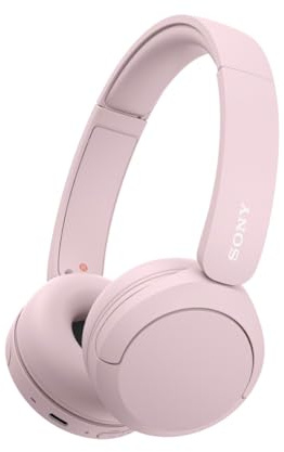 Sony WH-CH520 Kabelloser Bluetooth On-Ear-Kopfhörer, hohe Klangqualität, leichtes Design, bis zu 50 Stunden Akkulaufzeit, Schnellladung, EQ, klare Gesprächsqualität, iOS und Android - Rosa