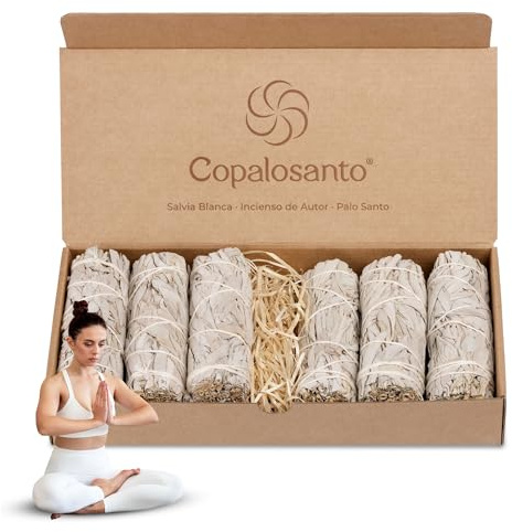 Copalosanto - Weißer Salbei 6er Pack | Räucherwerk Set | Räucherstäbchen & Räucherkegel | Spirituelle Reinigung & Meditation | Harmonische Wohnräume