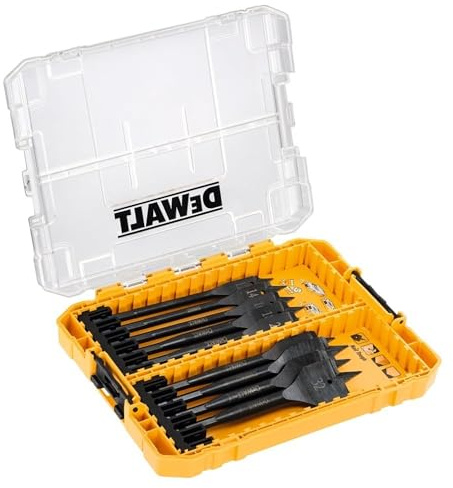 Dewalt Holz-Fräsbohrer-Set 9-tlg (12-32 mm, geschliffene Zentrierspitze, 1/4“ Schaft, für Hart-/Weichholz, Bauholz, Holz mit Nägeln geeignet) DT70751-QZ