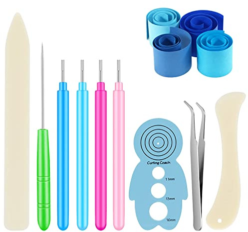 9 Stücke Quilling Werkzeuge Set Papier Quilling Set Quilling Stifte Tool | Papier Quilling Schlitz Stifte Werkzeug Set Handgefertigte Origami Nadel Zubehör für Anfänger, Kinder, Erwachsene
