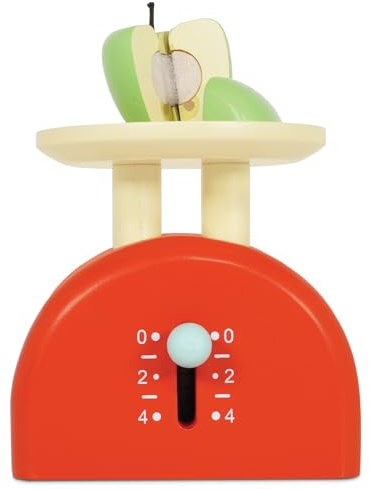 Le Toy Van – Pädagogische Honeybake Waage aus Holz für Einkaufs-Rollenspiel | Supermarkt-Rollenspiel Einkaufsladen mit Spielzeuglebensmitteln