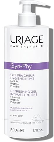 Uriage Gyn-Phy Seifenfrei - Tägliche Hygiene für Den Intimbereich - ReinigtSanft & Schützt das Natürliche Gleichgewicht - Schäumendes Gel - Unter Gynäkologischer Kontrolle Getestet - 500ml