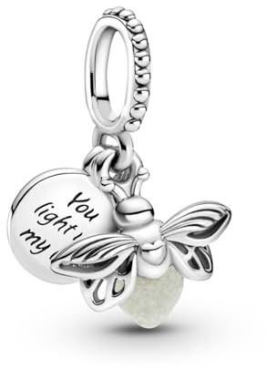 Pandora Charm Anhänger Silber Glow in the Dark- Glühwürmchen 799352C01