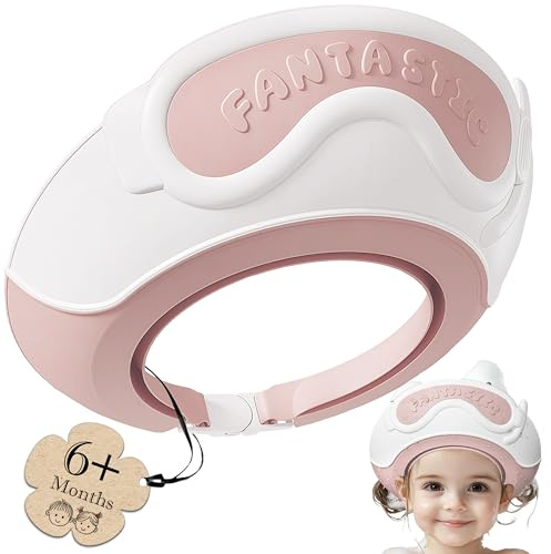 auvstar Duschhaube Kinder,Haare Waschen Kinderschutz,Baby Verstellbarer Shampoo Schutz,Baby Shampoo Ohrkappe Für Kleinkind Babypflege,Ultraleichter Augen Und Ohrenschutz Kinder Haarwaschhilfe (Rosa)