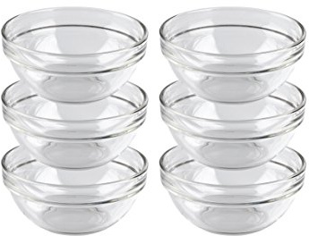 Luminarc Serie Empilable Schüssel 12 cm im 6-er Set stapelbare Schüsseln in zeitlosem Design