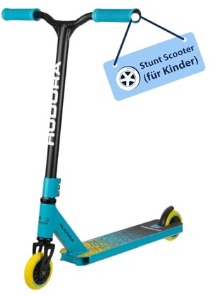 HUDORA Stuntscooter Kids - 360° Lenkung - Tretroller - ABEC 9 Kugellager - Robuster Funscooter, Kickscooter, Stunt Scooter, Trick Roller, Cityroller
