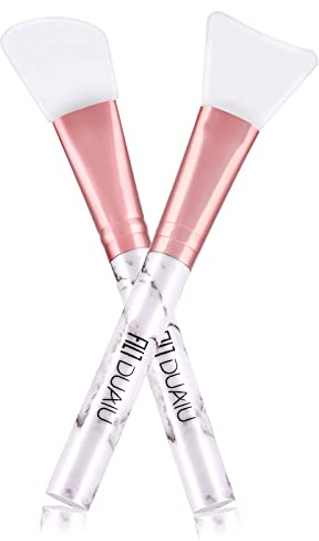 DUAIU Masken Pinsel, 2PCS Silikon Gesichtsmasken Pinsel, Weiche Silikonpinsel für Gesichtsmasken, Reinigungsmaske, Augenmasken, Serum