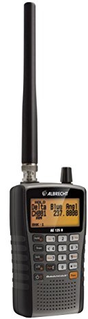 Albrecht AE 125 H Funk-Scanner, 7 vorprogrammierte Frequenz-Bänder, FM & AM, PMR446, Flugfunk, Marinefunk, Kopfhörer-Anschluss, schwarz, 1 Stück