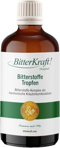 BitterKraft! Original BIO Bitterstoffe Tropfen 100 ml – nach Hildegard von Bingen – 9 erlesene Bitterkräuter - Verdauungsfördernd – hochdosierte Bittetropfen - 100% Natur – Vegan – Made in Germany