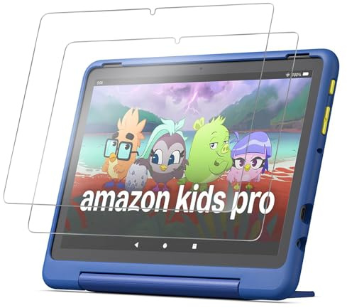 XunyLyee Schutzfolie für Fire HD 10 Kids Pro/Fire 10 Kids Tablet 2023/2021 | Panzer Schutz Glas, Folie Displayschutz, 9H Härte, Kratzfest, Blasenfrei, HD-Klarheit, 2 Stück