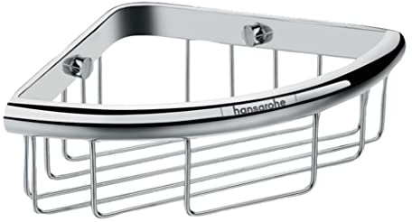 hansgrohe Logis Universal - Duschablage, Duschkorb, Eckregal Bad, Duschregal Ecke, Seifenkorb, Seifenablage Dusche, Badezimmer Zubehör, Chrom, 41710000