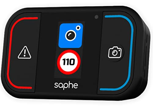 Saphe Drive Mini Blitzerwarner für das Auto mit Farbdisplay – Zeigt Blitzer, Gefahren – Daten von Blitzer.de – Kein ABO nötig