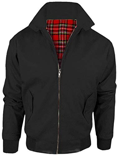 Wholesale Workwear Harrington - Erwachsene Harrington Jacke Mantel Bomber Klassisch 1970er Retro Mod Skin Scooter Schottenmuster Futter