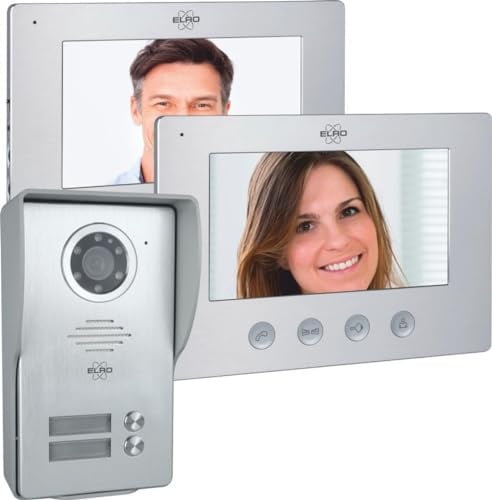 ELRO DV4000-2 Video-Türsprechanlage Kit │ 2 Wohnungen │ 1080P Full HD Kamera mit Nachtsicht │ 4-Draht Kabel │ 16 Klingeltöne