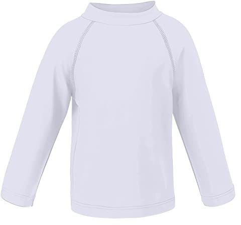 LACOFIA Kinder UV Badeshirt UPF50+ Jungen Langarm Schwimmshirt Sonnenschutz Kinder Rashguard Schnelltrocknendes Badebekleidung