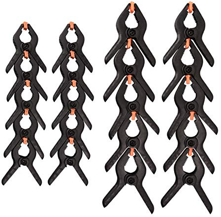 20 Stücke Klemmen Nylon-Federklemme, Kunststoff Klemmenset, 10 x 2-Zoll-Klemmen, 10 x 3-Zoll-Klemmen