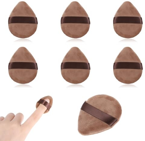 Giantree Dreieck Makeup Puderquasten, Wiederverwendbar Weich Puderquaste | 6 Stück Gesicht Schwämmchen Kosmetik Gesicht Puderquaste für Loses Puder Körperpuder Grundierung Makeup(S)