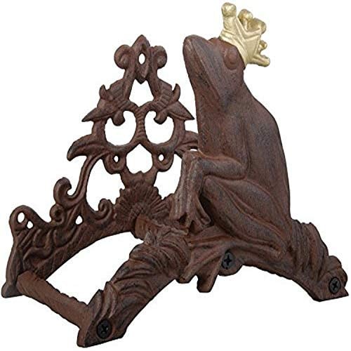 Esschert Design Gartenschlauchhalterung mit Motiv Froschkönig, Gusseisen, TG51