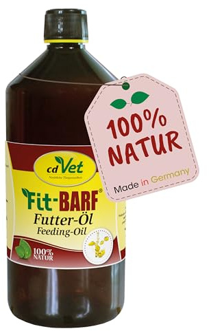 Fit-BARF Futteröl Hunde Katzen 1L - Omega 3 reiches Nahrungsergänzungsmittel