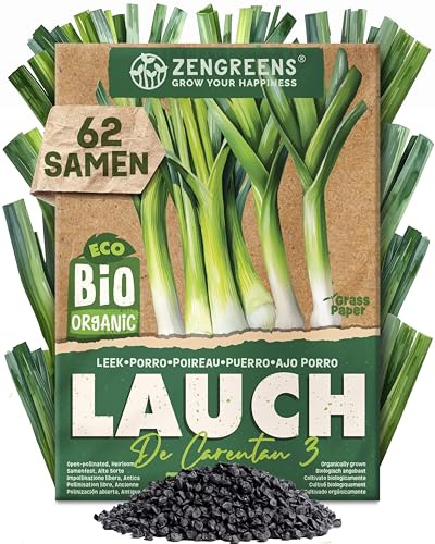 ZenGreens® - Bio Lauch Samen - Lauchsamen - Gemüsesamen für den einfachen Anbau im Garten, Balkon oder Hochbeet - Gemüse Saatgut - Porree - Carentan 3