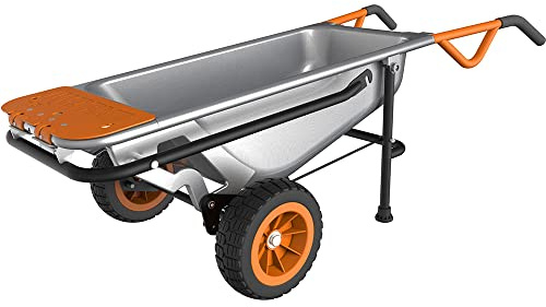WORX WG050 Aerocart Multifunktions-Schubkarre | 8-in-1 Funktion: Sackkarre mit Vollgummireifen, Gartenkarre, Tragehilfe, Müllbeutelhalter UVM.