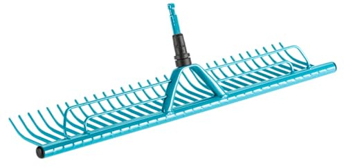 Gardena combisystem-Rasenrechen: Rechenbesen mit 60 cm Arbeitsbreite zum Zusammenfegen von Grasschnitt, passend zu Allen combisystem-Stielen, mit praktischer Grasfangvorrichtung (3381-20)