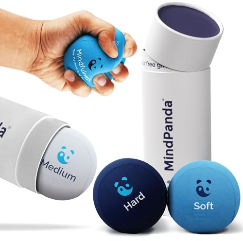MindPanda Geist & Körper Gel-Stressball für Erwachsene – Handtherapie Anti Stress Bälle Quetschbälle mit dualer & dreifacher Dichte – Angst und Stressabbau – Griffstärkender Handtrainer, Fingertrainer
