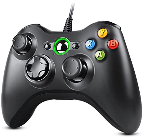 Zexrow Controller für Xbox 360 – Kabelgebundener Gamepad mit USB-Kabel, Vibrationsfeedback & Präzisen Analogsticks – Kompatibel mit PC/Windows 11/10/8/7/XP, Sofortige Plug-and-Play-Funktion