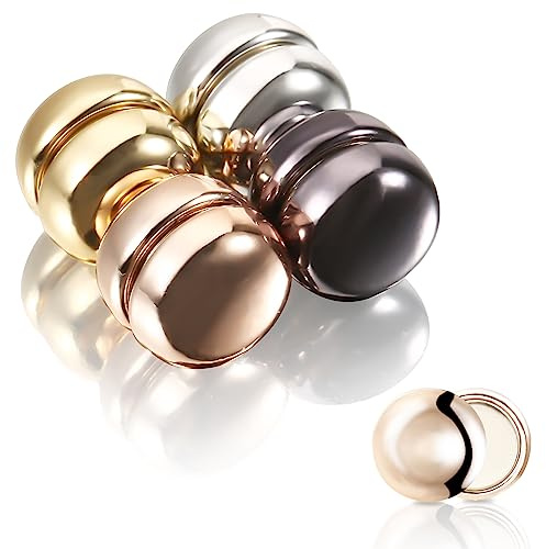 4 Pairs Hijab Pins, Magnetische Broschen 4 Farben, Starke Metallbeschichtung, Für Muslimischen Schal, Multiuse Runder Clip