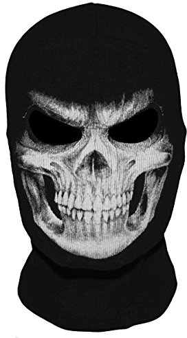 WTACTFUL Scary Skull Ghost Maske Gruselige Skelett Totenkopf Halloween Kostüm Cosplay Party Motorrad Sturmhaube
