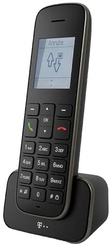 Telekom Sinus 207 Erweiterungspack I Zusatz-Mobilteil mit Ladeschale, schwarz I Betrieb nur mit vorhandener Sinus 207 / A207 Basisstation