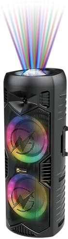 N-Gear LGP-5150 Black Tragbarer Bluetooth Partylautsprecher mit 200 W Ausgangsleistung, 87 dB Empfindlichkeit, Akku 7,4 V / 3000 mAh, TWS Stereo, LED Beleuchtung, USB microSD AUX