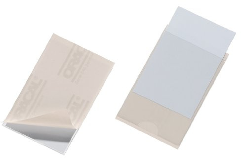 Durable Selbstklebetasche Pocketfix für Einsteckschilder 57 x 90 mm, 10 Stück, transparent, 807919
