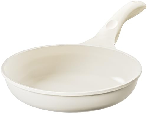 Redchef Bratpfanne 24cm, Keramik Pfanne Antihaft Beschichtet, Omelette Pfanne Induktion, PTFE-frei PFAS-frei PFOA-frei, Kratzfest Spülmaschinenfest, Beige
