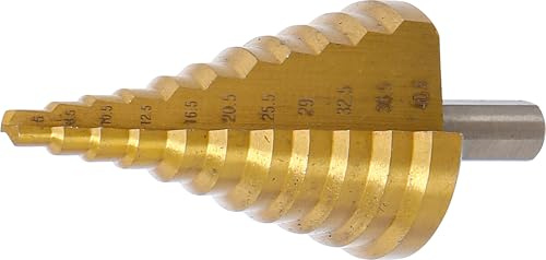 BGS 1615 | Stufenbohrer | titannitriert | Ø 6 - 40,5 mm | HSS-Stahl | Schälbohrer | Konusbohrer | Kegelbohrer | Fräser