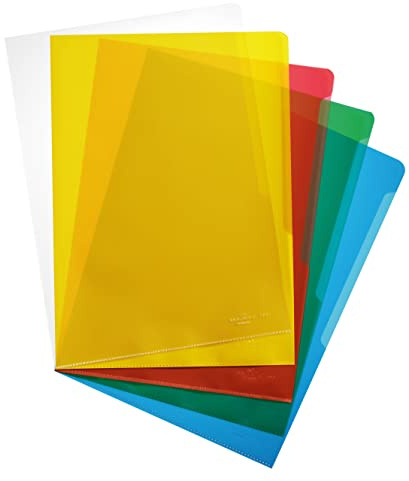 Durable Sichthülle/Aktenhülle A4 Standard, Polypropylen 120 µ, Karton à 100 Stück, Dokumentenhülle, farbig sortiert, 233700