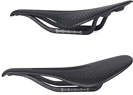 Hliya Carbon Fahrradsattel/Mountainbikesattel, Rennradsattel, komfortabler wasserdichter MTB Sattel 3k Matte 96g