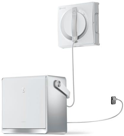 ECOVACS WINBOT ‎W2 PRO Omni Fensterputzroboter mit 6-in-1 Multifunktionsstation, Aufladen im Betrieb, 3-Düsen-Sprühkopf, 12-Stufen-Schutz, Win-SLAM 4.0 Pfadplanung, Weiß