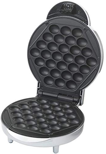 Trebs 99361 Comfortbakery Bubble Waffel Maker - Elektrisches Waffeleisen für Bubble-Waffeln, schnelle und einfache Zubereitung, kompakt, rutschfeste Füße, Antihaftbeschichtung - Schwarz