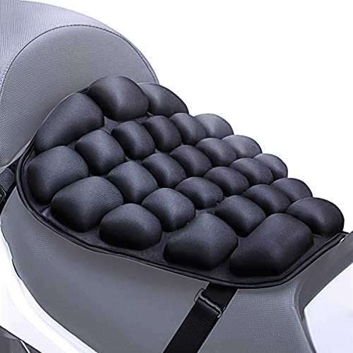 Auzkong Druckentlastung aufblasbares Luftsitzkissen Motorrad Sitzkissen Luftkissen Motorrad USB Wasser Gefülltes Sitzkissen mit 5V Wasserpumpe (38 X 35 cm für Fahrer)