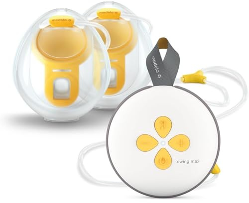 Medela Swing Maxi Hands-free Elektrische Doppelmilchpumpe – Einfaches und intuitives Design für unterwegs – Verbindbar mit der Medela Family App