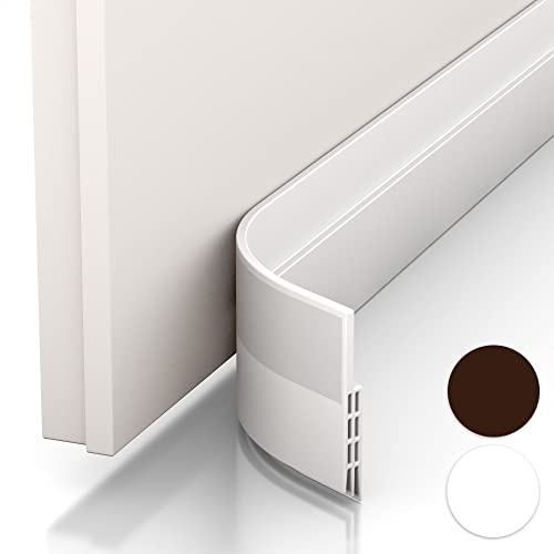 Vellure® Türdichtung Zugluftstopper für Türen- NEU Premium Türdichtung selbstklebend (Energie sparen - Schnell & einfach angebracht) Tür Zugluftstopper ideal auch als Kälteschutz (5 x Weiß)