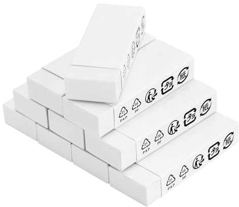 Amazon Basics Weißer Radiergummi, Blockform, 10 Stück