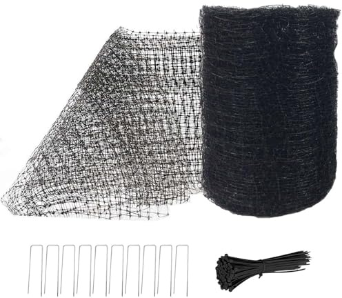 Feitore Pflanzenschutznetz, ca. 2 m x 30 m, Schutz vor Vögeln, Rehen und Anderen Tieren, wiederverwendbares Schutznetz, Gartennetz für Pflanzen, Obstbäume, Gemüse