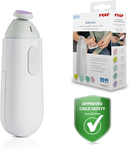 reer BabyCare elektrische Nagelfeile | Baby Nagelfeile für jede Altersstufe | Nagelpflegeset für Babys und Kleinkinder | Sanft zu Fingernägeln